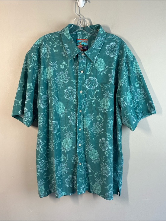 reyn spooner Other - Reyn Spooner Joe Kealoha Pineapple Floral Aloha Shirt Teal Size XL